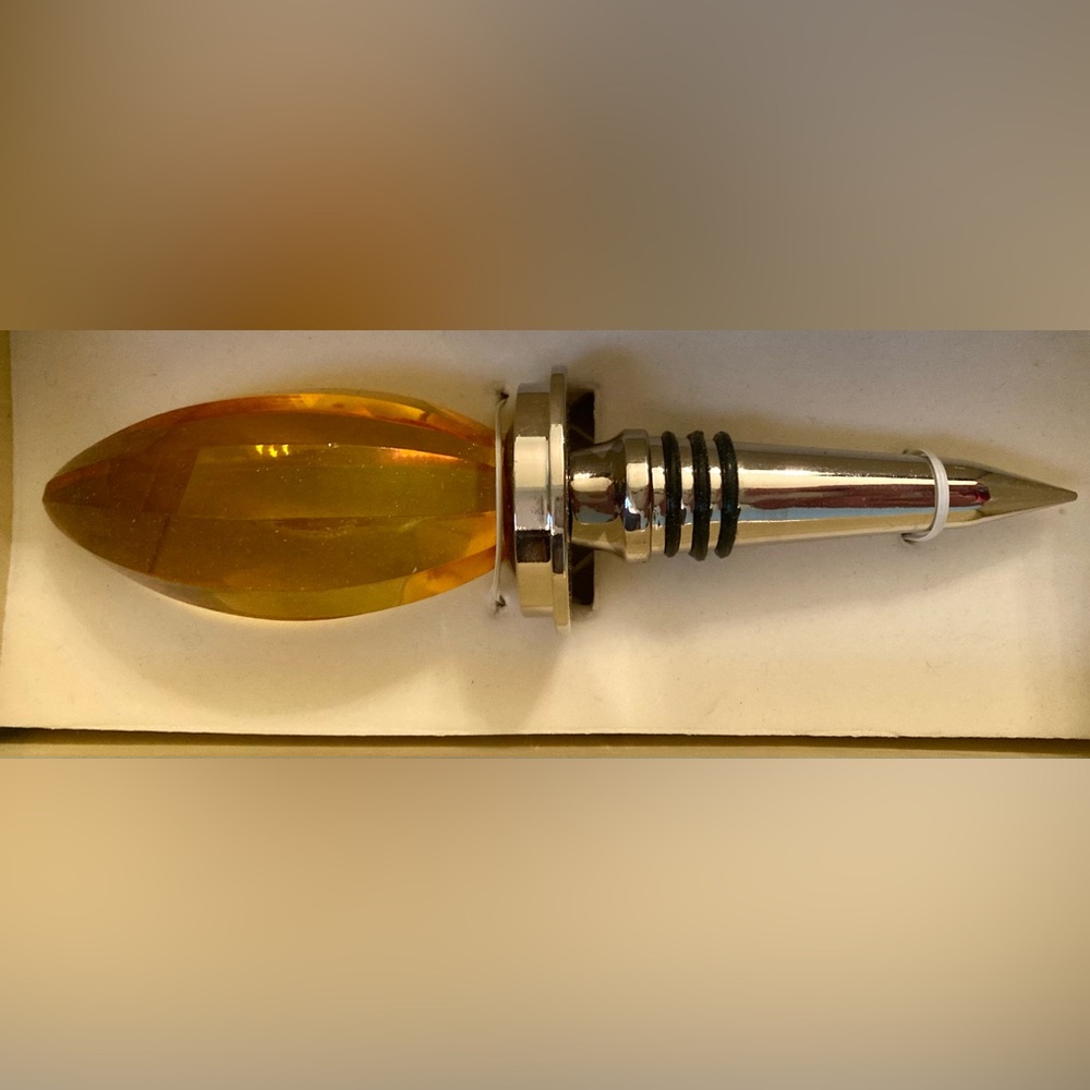 New Mango Moon Collection Bottle Stopper Amber silver